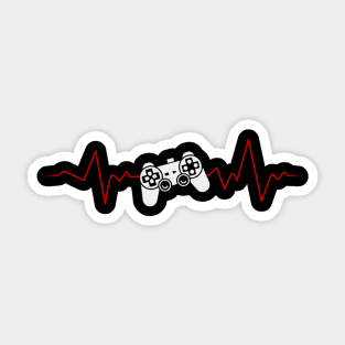 Red Lover Heartbeat T-Shirt Video Gamer Gift Sticker